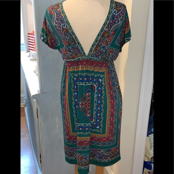 Sexy Deep V Neckline Dress Sz sm/med - Picture 2 of 5